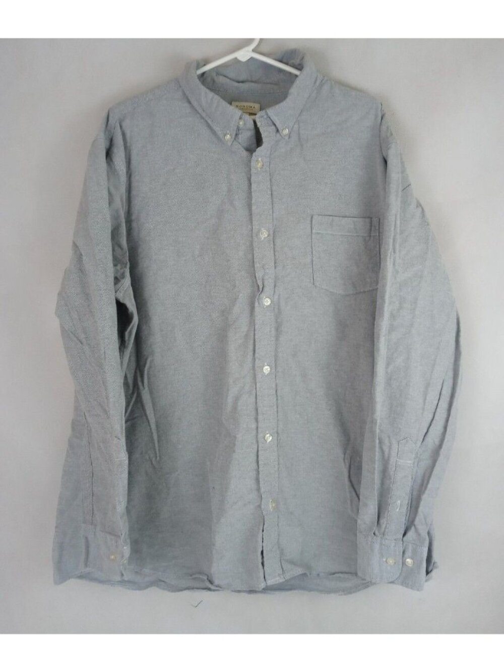 Sonoma Life Style Men's Solid Gray Dress Shirt Size 2XL